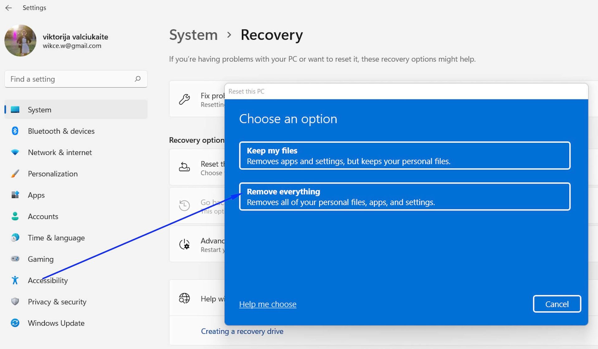Windows Reset PC kaip atlikti duomenų ištrynimas